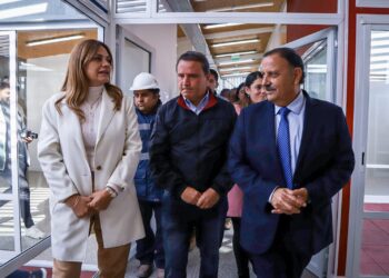 Quintela constató el avance de obra del Centro de Desarrollo Infantil en Chilecito