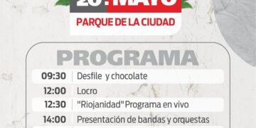 El 20 de mayo en el Parque de la CiudadEl Gobierno Provincial invita a participar de los festejos por el aniversario de la Fundación de la Ciudad de La Rioja