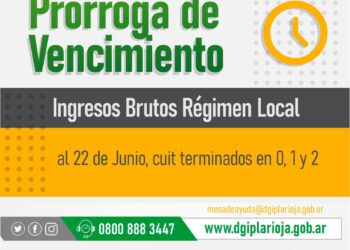 DGIP COMUNICA PRÓRROGA EN EL VENCIMIENTO DE LOS INGRESOS BRUTOS DEL RÉGIMEN LOCAL