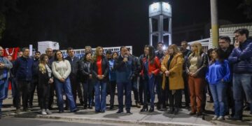 Quintela inauguró alumbrado público y asfaltado en el Parque Industrial para dotar a la zona de mayor seguridad