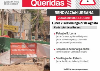 *Las calles Bazán y Bustos, Santiago del Estero y Pelagio B.