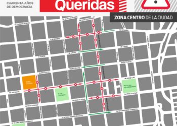 Obra Renovación Urbana y Desagües PluvialesCalle Lamadrid con corte de tránsito por tareas de sondeo de red de agua