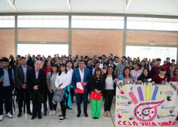 Escuelas secundarias participaron de la instancia provincial del Parlamento Juvenil del Mercosur