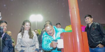 Quintela inauguró iluminación led que mejorará la seguridad en la zona del Parque de las Juventudes