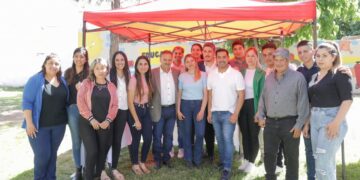 Quintela visitó la obra de ampliación del programa de Fortalecimiento Escolar y Social