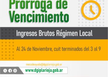 Prorrogan vencimiento Impuesto sobre los Ingresos Brutos Régimen Local