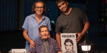 Con Marcela Ledo, Madre de Plaza de Mayo
