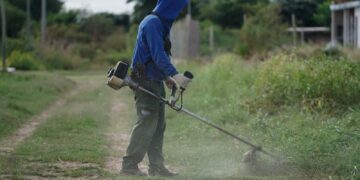 Realizan tareas de desmalezamiento en la zona norte de la ciudad capital