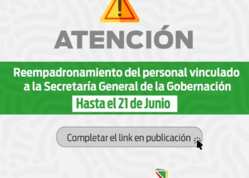 Continúa el proceso de reempadronamiento del personal vinculado a la Secretaría General de la Gobernación