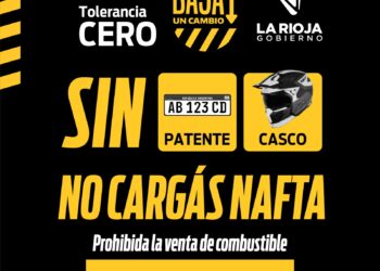 Desde hoy rige la ley que prohíbe el expendio de combustibles avehículos que no cuenten con chapa patente o casco reglamentario