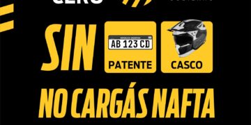 Desde hoy rige la ley que prohíbe el expendio de combustibles avehículos que no cuenten con chapa patente o casco reglamentario