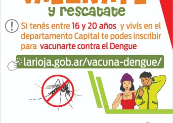 Chicos y chicas de 16 a 20 años ya pueden inscribirse para vacunarse contra el dengue