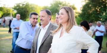 Inauguran nuevo sistema de riego para la cancha del Club Defensores del Chacho de Loma Blanca