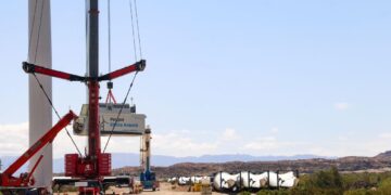 Inició el montaje de los nuevos aerogeneradores en el Parque Arauco