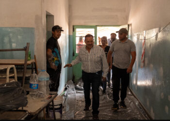 El gobernador Ricardo Quintela visita Patquía para asegurar la pronta recuperación del Jardín de Infantes N°43