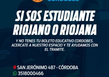 Boleto Estudiantil Cordobés para Riojanas y Riojanos en Córdoba