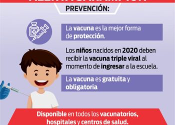 Salud recomienda completar el esquema de vacunación contra el sarampión