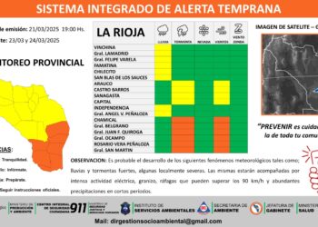 Tormentas fuertes en La Rioja: Se emite alerta Naranja y Amarilla para varios departamentos
