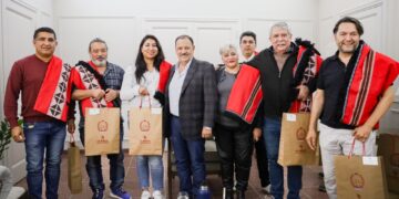 Con mirada federal, Quintela recibió a dirigentes sindicales nacionales