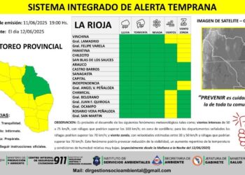 Difunden alerta amarilla por vientos para gran parte de la provincia