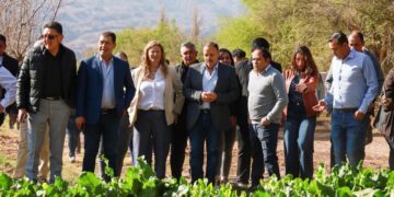 Quintela visitó la Finca Municipal que abastece a los comedores escolares y ya trabaja sobre producción de ajo, comino y verduras