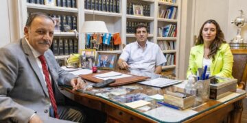 Quintela se reunió con senadores para plantear una clara defensa de los trabajadores ante el tratamiento de la reforma laboral