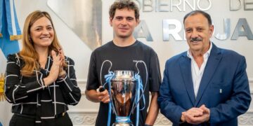 Quintela recibió al campeón de Río Pinto Agustín Durán y destacó la proyección internacional del deporte riojano