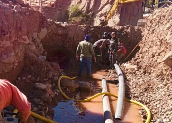AVANZA LA CONSTRUCCIÓN DE LA SEGUNDA GALERÍA FILTRANTE PARA MEJORAR EL SERVICIO DE AGUA EN FAMATINA