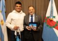 QUINTELA RECIBIÓ AL SUBCAMPEÓN MUNDIAL DE BMX FABRICIO MATURANO