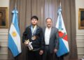 QUINTELA RECIBIÓ A BRIAN GRIBAUDO, EL JOVEN JUDOCA RIOJANO CAMPEÓN SUDAMERICANO
